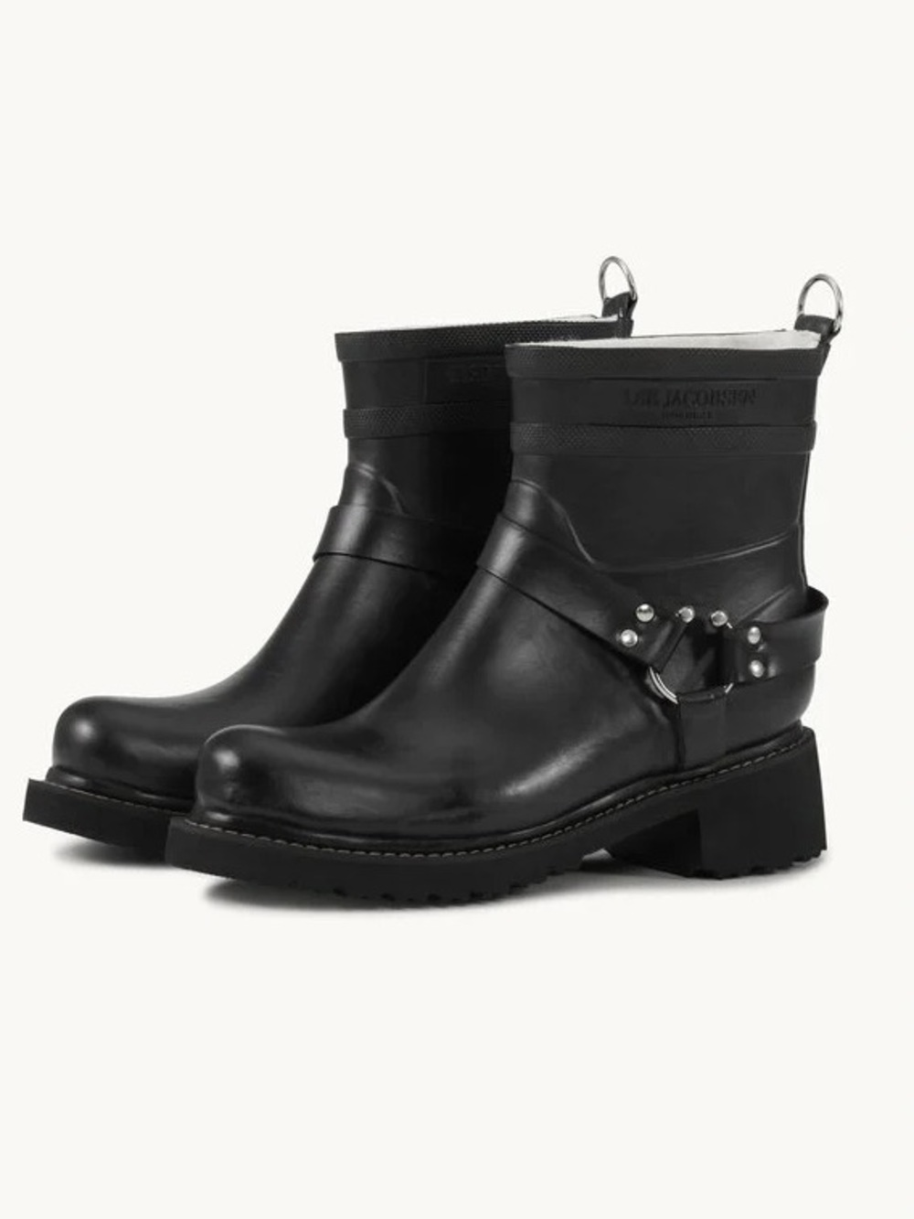Ilse Jacobsen (39) Rub 54 Boot Black Ankle-High Biker Durable Stylish Bold NWT